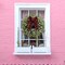 19" Artificial Boxwood Front Door Wreath – All-Season Green Wreath with 3 Interchangeable Bows for Spring, Summer, Fall & Winter Indoor/Outdoor Farmhouse Decor